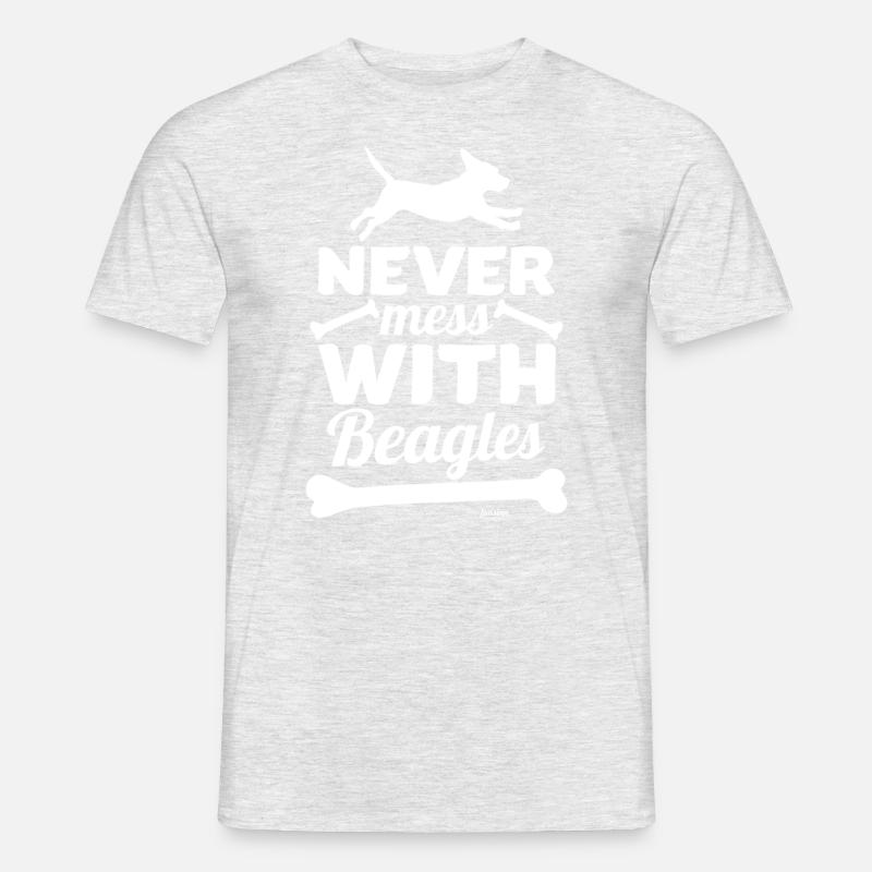 Beagle - Männer T-Shirt - Grau meliert