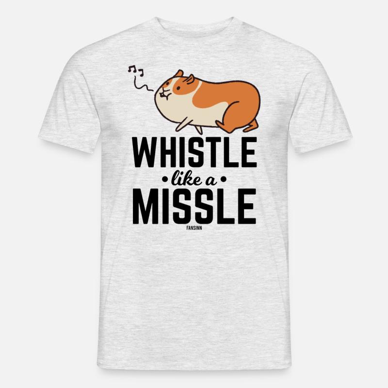 Hamster pfeift ein Lied - Männer T-Shirt - Grau meliert