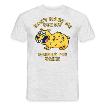 Drôle de cochon d’Inde pour les enfants - T-shirt homme - gris chiné - Devant - AI Model Male 178 dark (178cm)