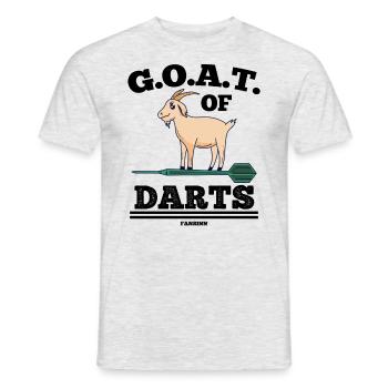 Goat plays darts - Men's T-Shirt - heather grey - Front - AI Model Male 178 dark (178cm)