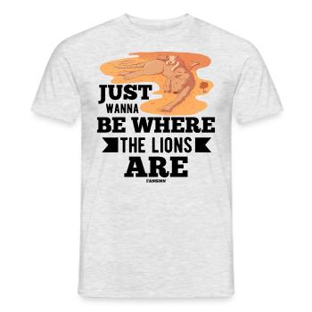 J’adore les lions - T-shirt homme - gris chiné - Devant - AI Model Male 178 dark (178cm)