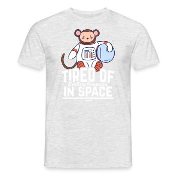 Monkey Moon Universe Space Astronaut - Men's T-Shirt - heather grey - Front - AI Model Male 178 dark (178cm)