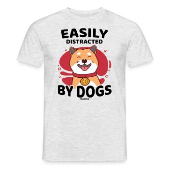 Easily Distracted By Dogs - Men's T-Shirt - heather grey - Front - AI Model Male 178 dark (178cm)
