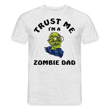Trust Me I Am A Zombie Dad - Men's T-Shirt - heather grey - Front - AI Model Male 178 dark (178cm)