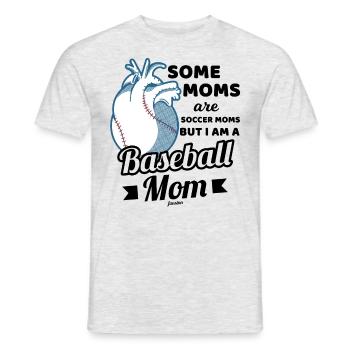 Baseball Mutter Sport Geschenk - Männer T-Shirt - Grau meliert - Vorne - AI Model Male 178 dark (178cm)
