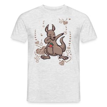 Kangourou Mama Australie J’adore le dabbing - T-shirt homme - gris chiné - Devant - AI Model Male 178 dark (178cm)