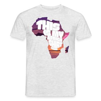 This Is My Africa Shirt - Männer T-Shirt - Grau meliert - Vorne - AI Model Male 178 dark (178cm)