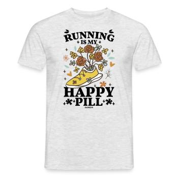 Courir - T-shirt homme - gris chiné - Devant - AI Model Male 178 dark (178cm)
