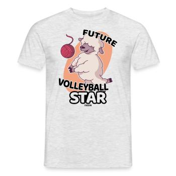 future volleyball star sheep child baby - Men's T-Shirt - heather grey - Front - AI Model Male 178 dark (178cm)