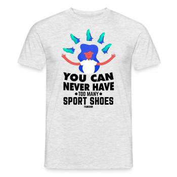 Jogging Running Sports Fitness Running - Men's T-Shirt - heather grey - Front - AI Model Male 178 dark (178cm)