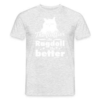 cute cat ragdoll cat cat lady - Men's T-Shirt - heather grey - Front - AI Model Male 178 dark (178cm)
