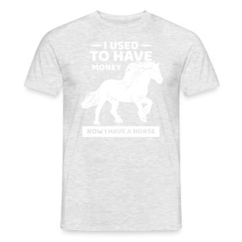 Cheval - T-shirt homme - gris chiné - Devant - AI Model Male 178 dark (178cm)