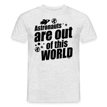Astronaut Weltraum Rakete Geschenkidee - Männer T-Shirt - Grau meliert - Vorne - AI Model Male 178 dark (178cm)