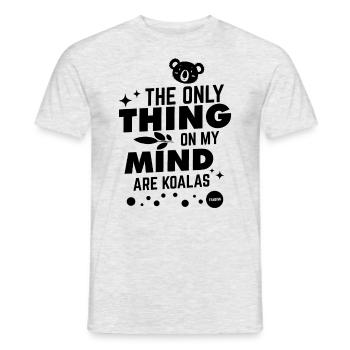 great koala picture for kids - Men's T-Shirt - heather grey - Front - AI Model Male 178 dark (178cm)