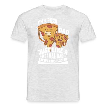 I'm A Pizza Dad Just Like A Normal Dad Except Much - Men's T-Shirt - heather grey - Front - AI Model Male 178 dark (178cm)