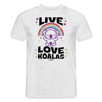 Koala Rainbow Children Girls Baby Gift - Men's T-Shirt - heather grey - Front - AI Model Male 178 dark (178cm)