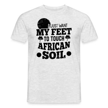 African soil - Men's T-Shirt - heather grey - Front - AI Model Male 178 dark (178cm)