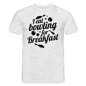 Bowling Kegeln Strike Spare Hobby Verein - Männer T-Shirt - Grau meliert - Vorne - AI Model Male 178 dark (178cm)