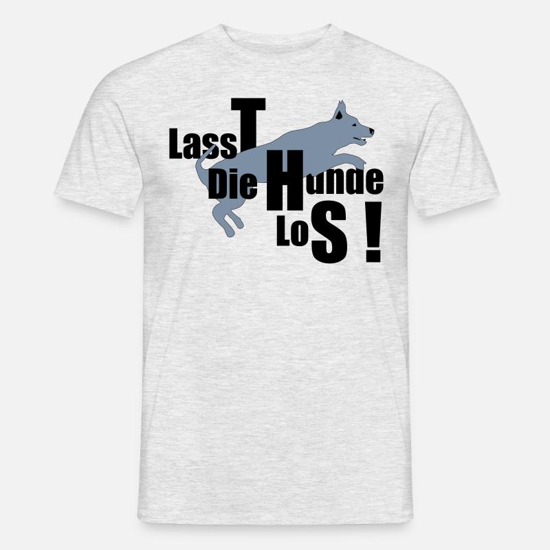 lassT die Hunde loS - Männer T-Shirt - Grau meliert
