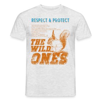 The wild ones - protect and respect - T-shirt homme - gris chiné - Devant - AI Model Male 178 dark (178cm)