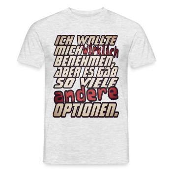 other options - Men's T-Shirt - heather grey - Front - AI Model Male 178 dark (178cm)