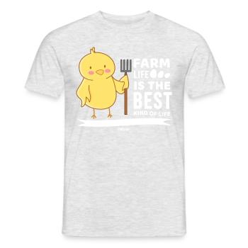 Farm Life Is The Best Kind Of Life - Männer T-Shirt - Grau meliert - Vorne - AI Model Male 178 dark (178cm)
