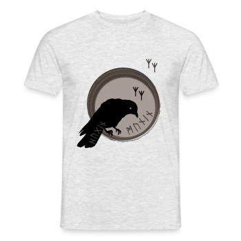 The ravens of Odin symbol Hugin and Munin - Men's T-Shirt - heather grey - Front - AI Model Male 178 dark (178cm)
