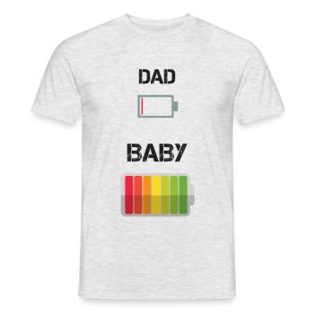 Dad vs Baby - T-shirt homme - gris chiné - Devant - AI Model Male 178 dark (178cm)