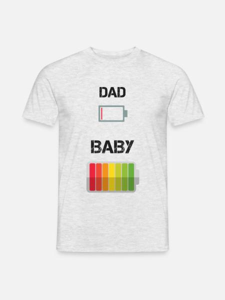 Dad vs Baby - Men's T-Shirt - heather grey