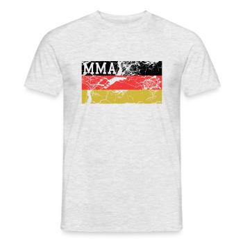 MMA Deutschland - Mixed Martial Arts Germany Shirt - Männer T-Shirt - Grau meliert - Vorne - AI Model Male 178 dark (178cm)
