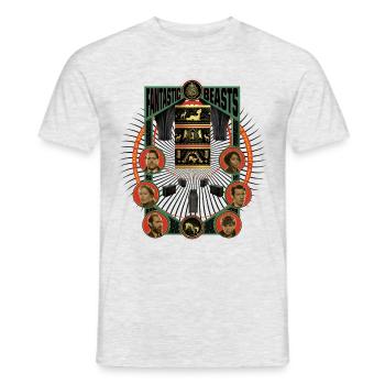 Phantastische Tierwesen 3 Mitstreiter - Männer T-Shirt - Grau meliert - Vorne - AI Model Male 178 dark (178cm)
