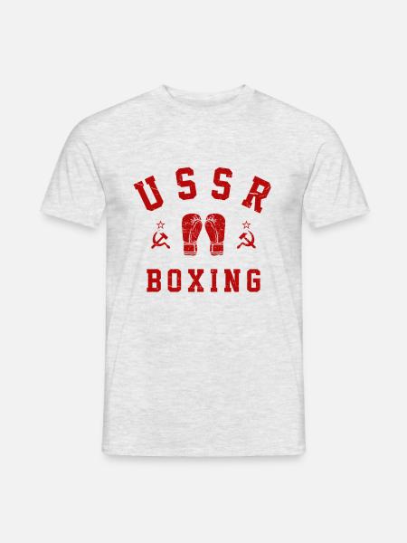 Boxe de l’URSS - T-shirt homme - gris chiné