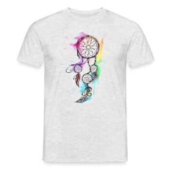 DREAM CATCHER COULEURS DE RAINBOW - T-shirt homme - gris chiné - Devant - AI Model Male 178 dark (178cm)
