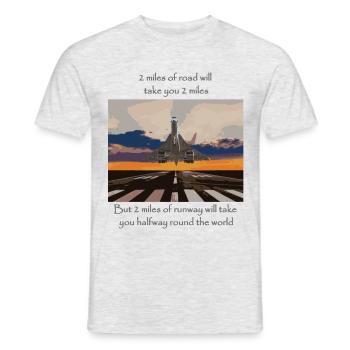 2 Miles - Men's T-Shirt - heather grey - Front - AI Model Male 178 dark (178cm)