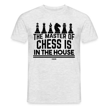 Chess board - Men's T-Shirt - heather grey - Front - AI Model Male 178 dark (178cm)
