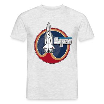 Buran shuttle - Men's T-Shirt - heather grey - Front - AI Model Male 178 dark (178cm)