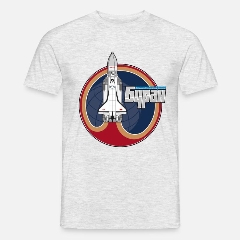 Buran Shuttle - Männer T-Shirt - Grau meliert