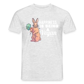 Cadeau végétalien de carotte de lapin en bonne santé - T-shirt homme - gris chiné - Devant - AI Model Male 178 dark (178cm)