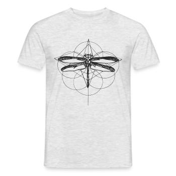 Libelle - Männer T-Shirt - Grau meliert - Vorne - AI Model Male 178 dark (178cm)