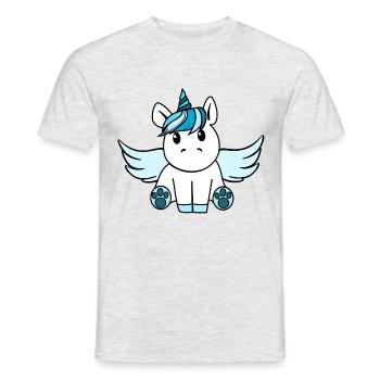 sweet Pegasus - Heren T-shirt - grijs gemêleerd - Voor - AI Model Male 178 dark (178cm)