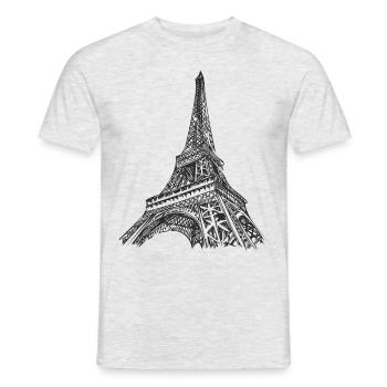 eifel Turm - Männer T-Shirt - Grau meliert - Vorne - AI Model Male 178 dark (178cm)