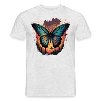 Butterfly Sunset - Men's T-Shirt - heather grey - Front - AI Model Male 178 dark (178cm)