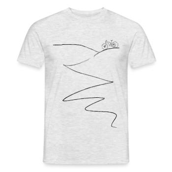 Mountain Bike Bike Bicycle Mountain Biker Cycling - Men's T-Shirt - heather grey - Front - AI Model Male 178 dark (178cm)