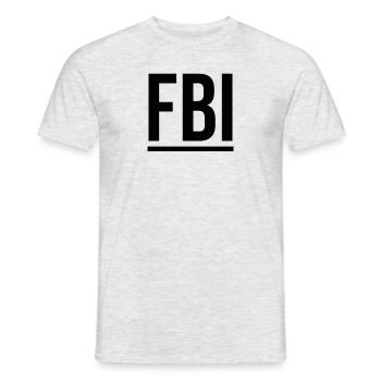 Einfaches helles FBI shirt Karneval - Männer T-Shirt - Grau meliert - Vorne - AI Model Male 178 dark (178cm)