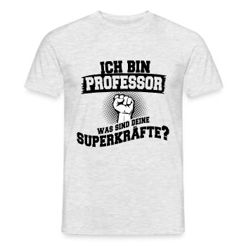 Professor - Männer T-Shirt - Grau meliert - Vorne - AI Model Male 178 dark (178cm)