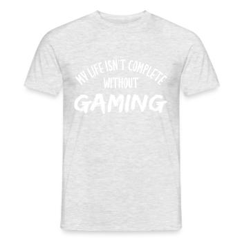 My Life Isn't Complete Without Gaming - Männer T-Shirt - Grau meliert - Vorne - AI Model Male 178 dark (178cm)