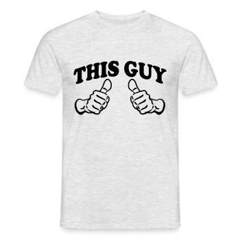 This Guy (Custom) - Men's T-Shirt - heather grey - Front - AI Model Male 178 dark (178cm)