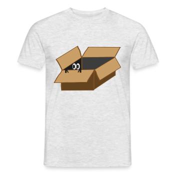 Agent Eye im Karton - Männer T-Shirt - Grau meliert - Vorne - AI Model Male 178 dark (178cm)