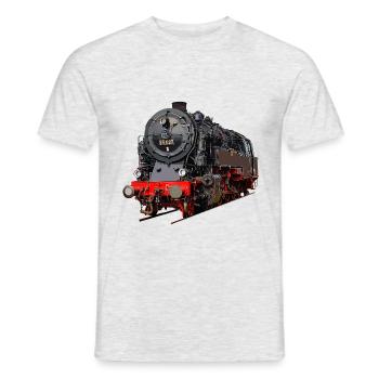 Dampflok 95 027 - Männer T-Shirt - Grau meliert - Vorne - AI Model Male 178 dark (178cm)