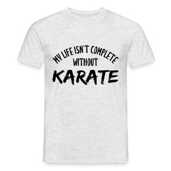 My Life Isn't Complete Without Karate - Men's T-Shirt - heather grey - Front - AI Model Male 178 dark (178cm)